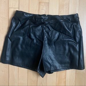Leather shorts